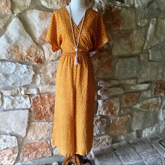 New! St. Remy Wide Leg Jumpsuit in Harvest Yellow - Picture 4 of 7